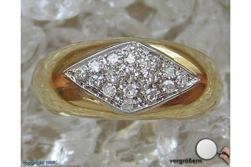 Ring mit Brillanten Brillant Diamant Diamanten aus in 18 750 er Gold Ringe 49