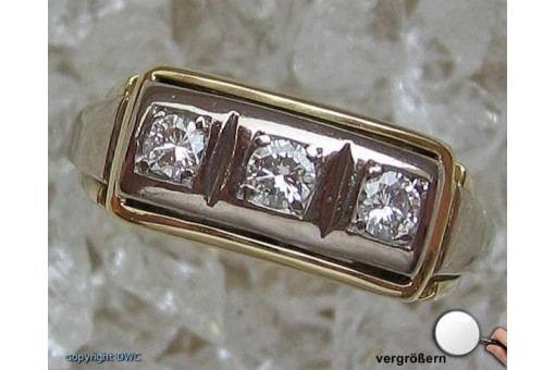  Ring mit Brillanten Brillant Diamant Diamanten in 14 Kt  585 er Gold Ringe 62