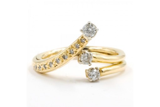 Ring mit Diamanten Brillanten aus in 18 Kt. 750 er Gold Grösse 52 Ringe top