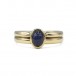 Ring mit Safir Cabochon QUINN in 14 Kt. 585 Gold Gr. 53