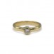 Ring Bandring mit Brillantsolitär 0,44 ct. in 14 Kt. 585 Gold Gr. 63