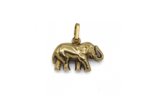 Tier Anhänger Talisman Elephant in 18 Kt. 750 Gelbgold massiv