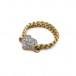 Ring Kettenring mit 13 Brillanten 0,24 ct. in 18 Kt. 750 Gold Gr. 56