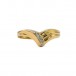 Ring mit 2 Diamanten in 18 Kt. 750 Gelbgold Gr. 61