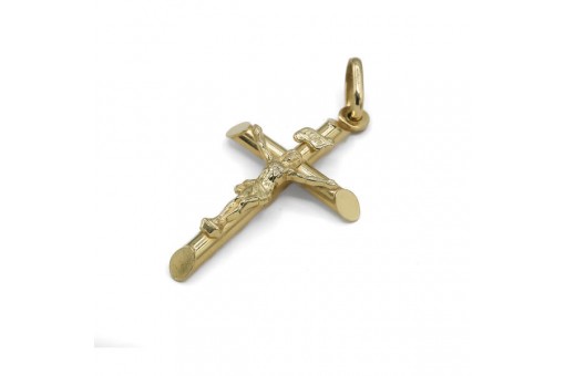 Anhänger Kreuz Kruzifix Christus Symbol in 18 Kt 750 er Gold pendant