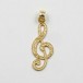 Anhänger Notenschlüssel Charm De-ani USA in 14 Kt. 585 Gold clef