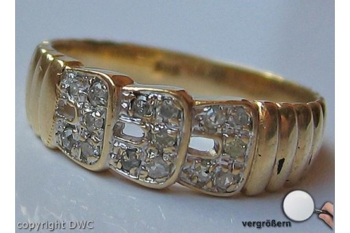 Ring mit Brillant Brillanten Diamanten Ringe in aus 14 Kt 585 er Gold 52