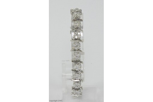 Armband mit Brillant Diamant aus 14 Kt. 585 er Weiss Gold London 