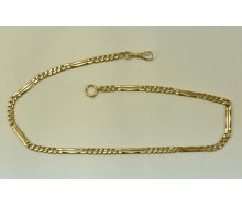 Taschenuhrkette Uhrenkette in 14 Kt 585 er Gold 44,5 cm antik 