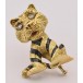 Brosche Nadel Tiger mit 2 Diamanten in 18 Kt. 750 er Gold brooch 