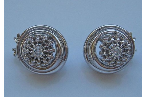 Brillantohrclips Ohrstecker Ohrringe Brillanten diamonds earrings 18 Kt. 750 