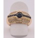 Ring mit Safiren und 72 Brillanten Diamanten 1,1 ct in 18 Kt. 750 Gold 54 