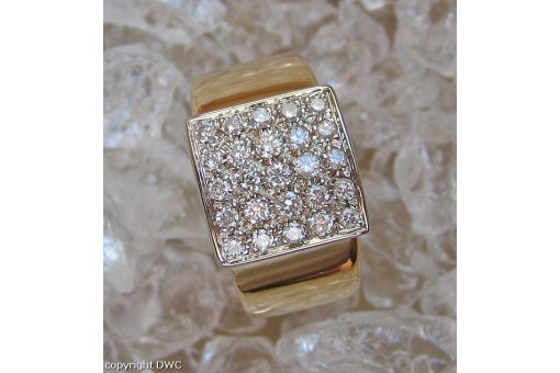 Ring mit Brillanten Brillant Diamant Diamanten in 18 Kt 750 er Gold 57 Edel