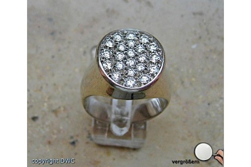 Ring mit Brillant Brillanten Diamant Diamanten in aus 18 Kt 750 er Gold 51 edel!