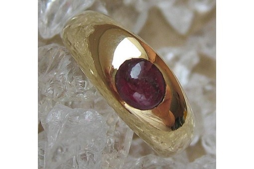 Ring mit Rubin Rubine in 18 Kt 750 er Gold Ringe Grösse 58 Band fein