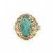 Ring mit Türkis turquoise in 8 Kt. 333 Gelbgold Gr. 57