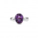 Ring 925 Sterling Silber - Amethyst - Facettiert - Oval - Neu Gr. 54