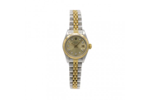 Original ROLEX Lady Datejust Stahlgold mit Diamantziffern Ref. 69000A Automatic