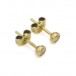 1 Paar Ohrstecker mit 2 Brillanten 0,21 ct. in 14 Kt. 585 Gelbgold earrings