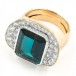 Ring mit Turmalin Brillanten Diamanten aus in 18 Kt 750 er Gold 54 Edles!