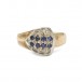 Ring mit Diamanten Altschliff und Saphire in 750 18 Kt. Gold Antik Damen 52