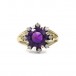 Ring mit Amethyst und 8 Diamanten in 14 Kt 585 Gold 54