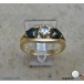 Ring mit Saphir Saphire Brillant Brillanten Safir in 14 Kt. 585 er Gold 54