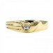 Ring mit Diamant Brillanten Solitär 0,05 ct. in 14 Kt. 585 Gold Ringe 57 Edel!