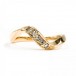 Ring mit 5 Diamanten diamonds 0,05 ct. in 14 Kt. 585 Gold Grösse 48 fein