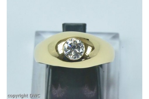 Ring mit Brillant Diamant in 18 Kt 750 er Gold Solitär 61 Ringe Expertise top